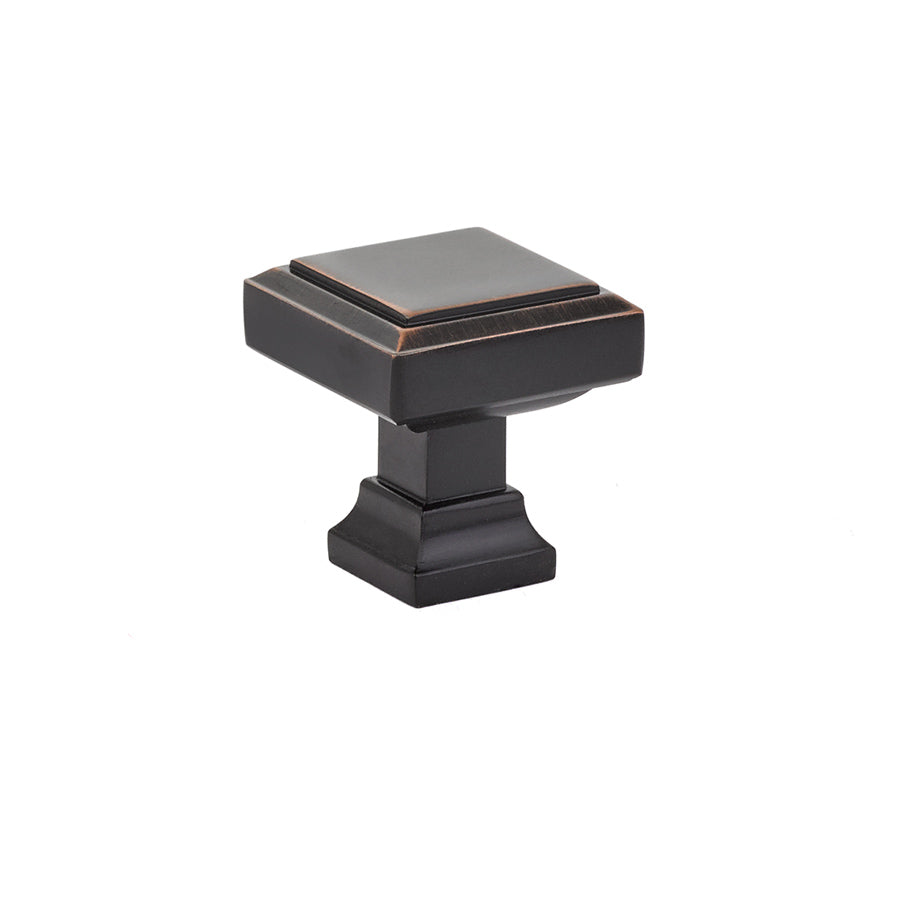 Emtek - 86295US10B - Geometric Square Knob, 1-1/4", US10B