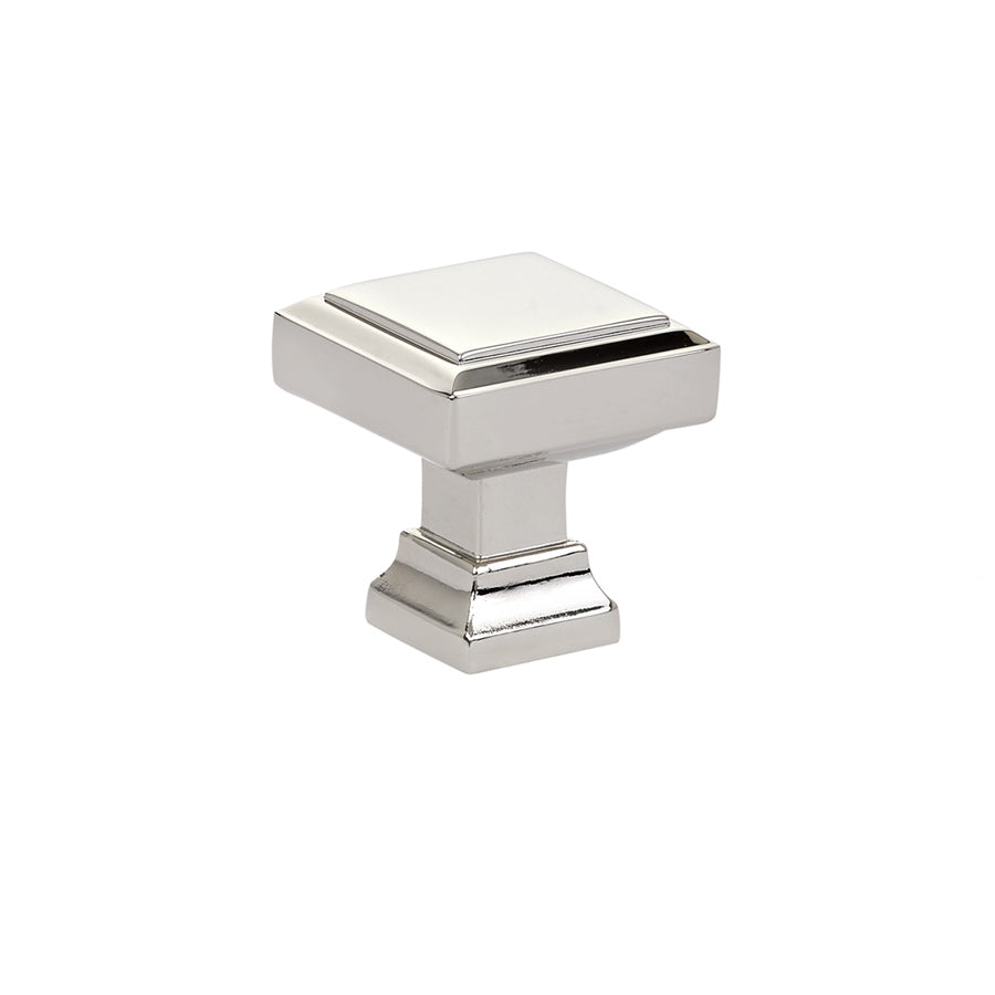 Emtek - 86295US14 - Geometric Square Knob, 1-1/4", US14