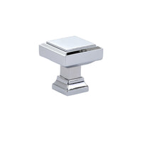 Emtek - 86295US26 - Geometric Square Knob, 1-1/4", US26