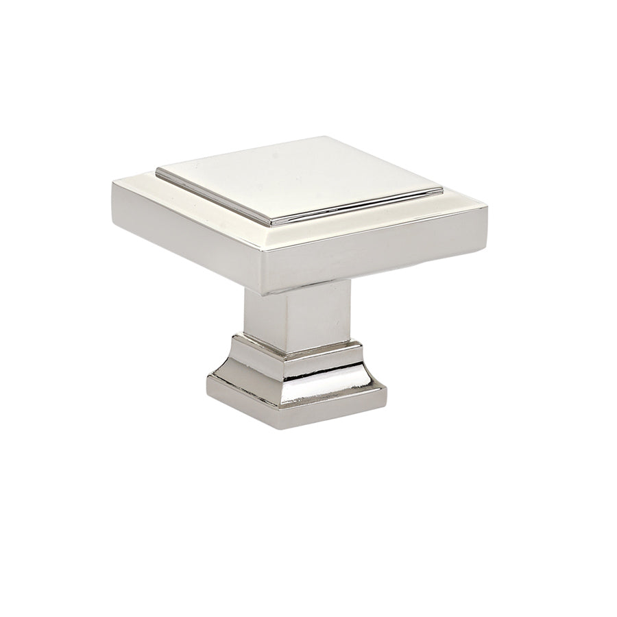 Emtek - 86296US14 - Geometric Square Knob, 1-5/8", US14