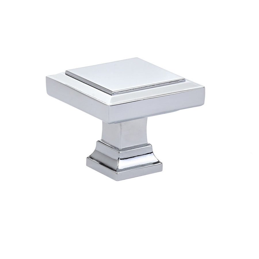 Emtek - 86296US26 - Geometric Square Knob, 1-5/8", US26