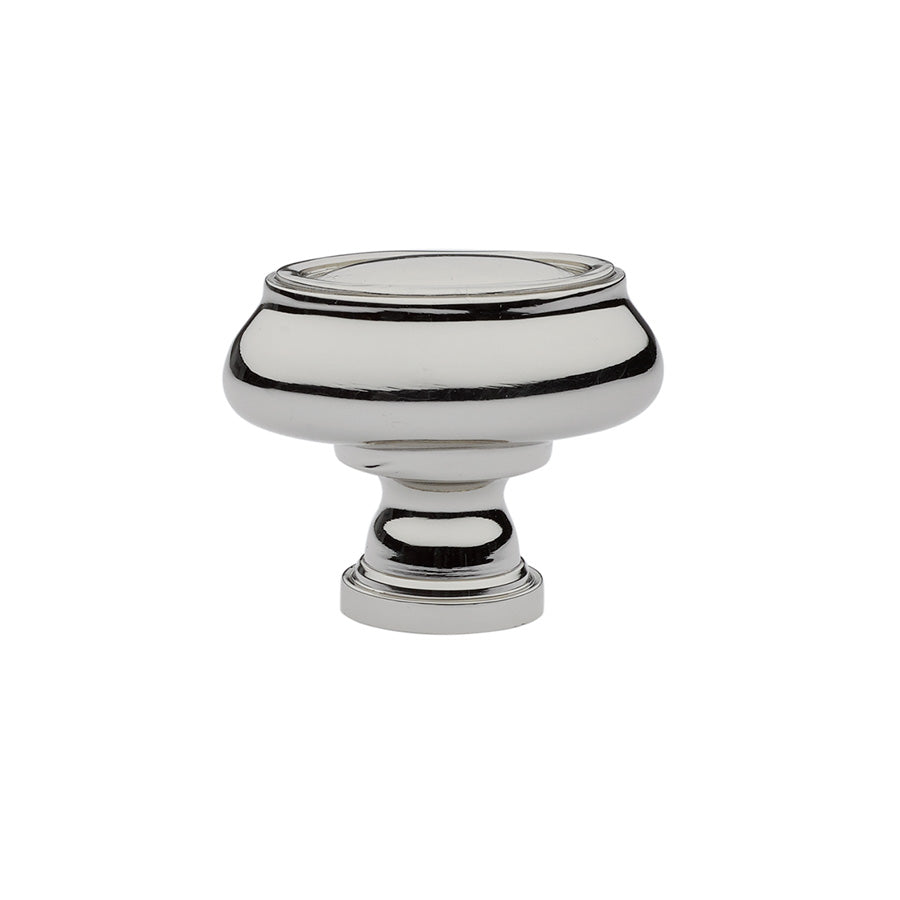 Emtek - 86306US14 - Geometric Oval Knob, 1-3/4", US14