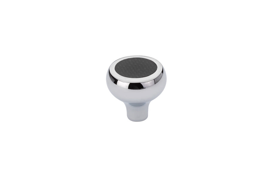 Emtek - 86369US26 - Carbon Fiber, Black Knob, 1-5/8", US26  (Discontinued with inventory. Call for availability.)