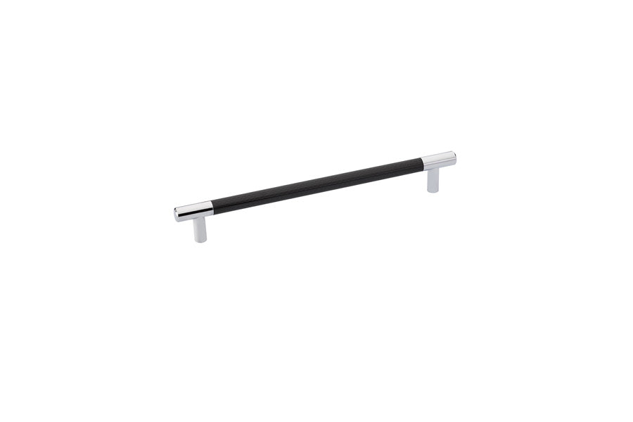 Emtek - 86381US26 - Carbon Fiber Bar Pull, Black,  8" C-C, US26  (Discontinued with inventory. Call for availability.)