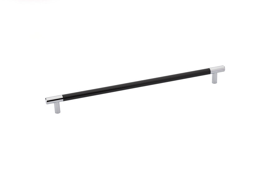 Emtek - 86383US26 - Carbon Fiber Bar Pull, Black,  12" C-C, US26  (Discontinued with inventory. Call for availability.)