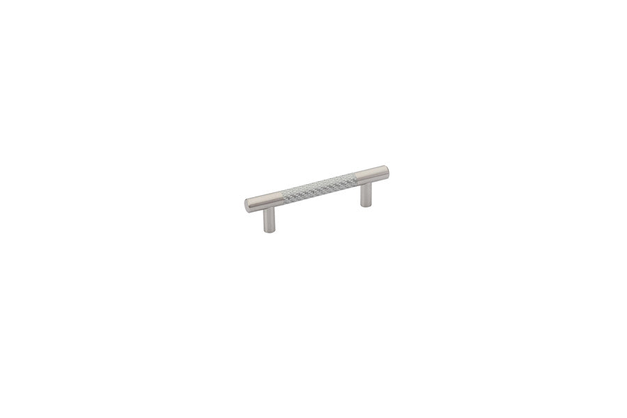 Emtek - 86386US15 - Carbon Fiber Bar Pull, Silver,  3-1/2" C-C, US15  (Discontinued with inventory. Call for availability.)