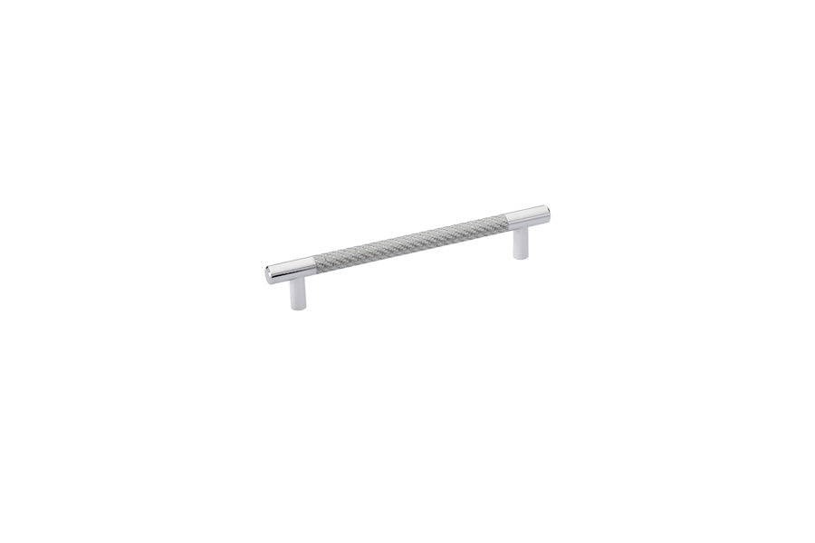 Emtek - 86389US26 - Carbon Fiber Bar Pull, Silver,  6" C-C, US26  (Discontinued with inventory. Call for availability.)