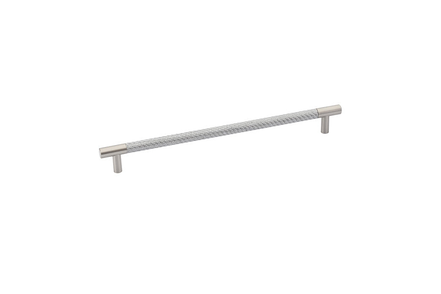 Emtek - 86391US15 - Carbon Fiber Bar Pull, Silver,  10" C-C, US15  (Discontinued with inventory. Call for availability.)