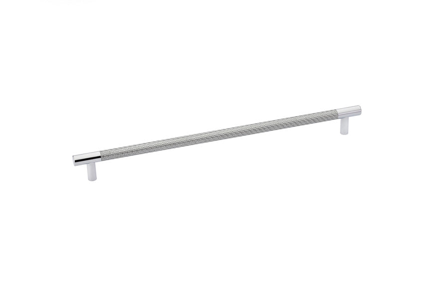 Emtek - 86392US26 - Carbon Fiber Bar Pull, Silver,  12" C-C, US26  (Discontinued with inventory. Call for availability.)