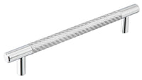 Emtek - 86393US26 - Carbon Fiber Bar Pull, Silver,  16" C-C, US26  (Discontinued with inventory. Call for availability.)