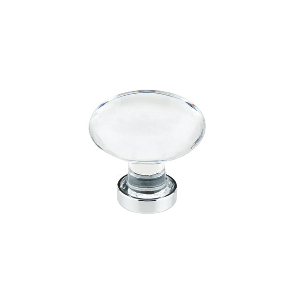 Emtek - 86401US26 - Hampton Glass Cabinet Knob, 1-1/4", US26