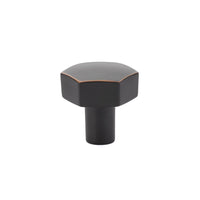 Emtek - 86457US10B - Mod Hex Knob, Cabinet, 1-1/8", US10B