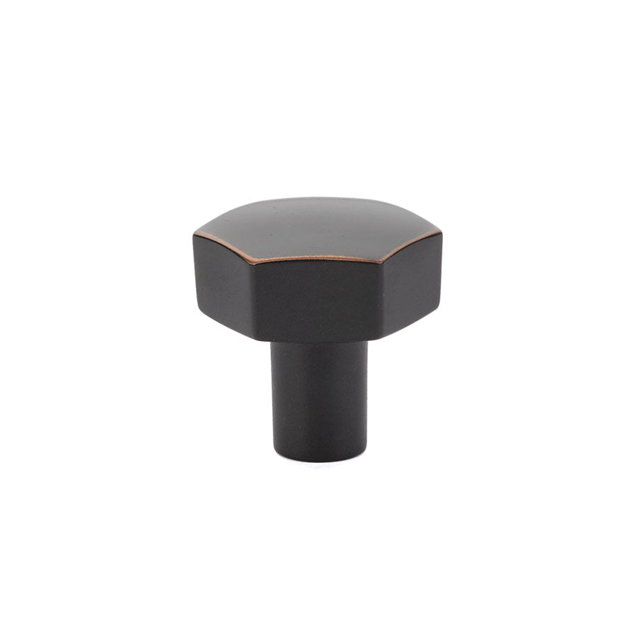 Emtek - 86457US10B - Mod Hex Knob, Cabinet, 1-1/8", US10B