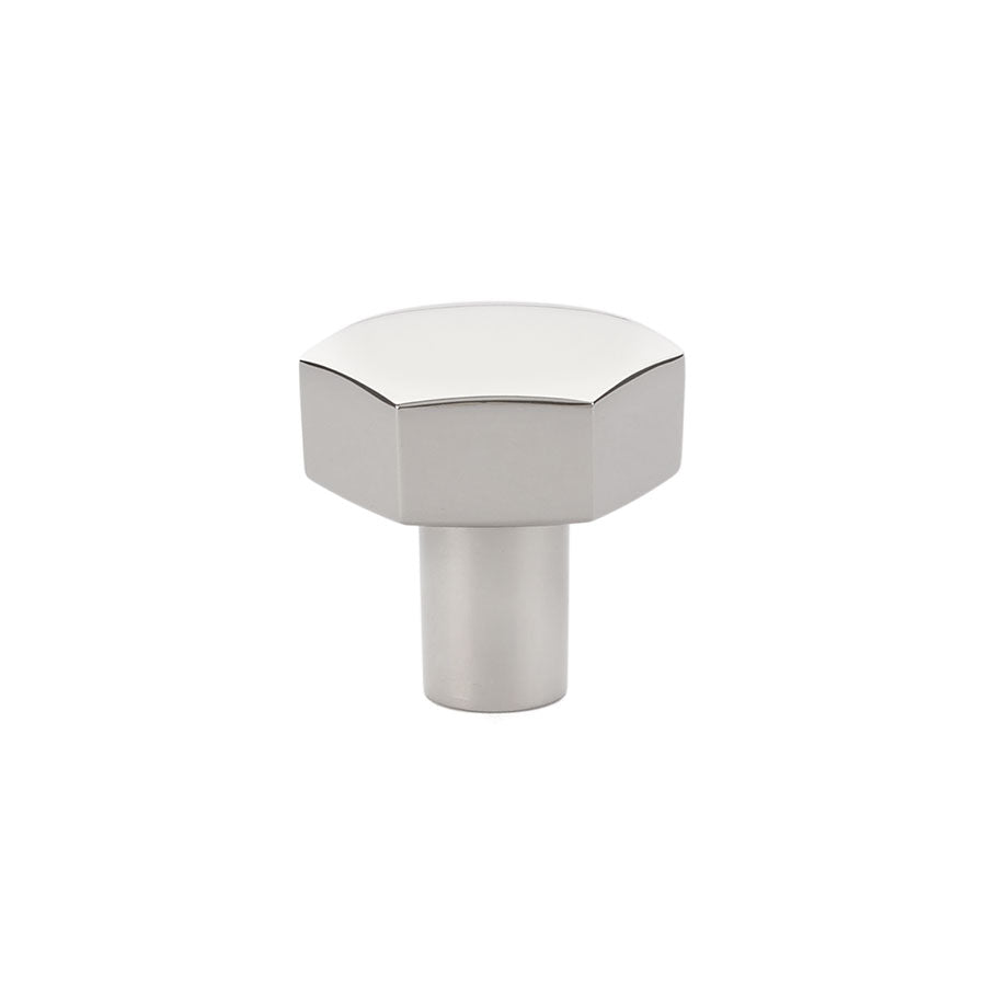 Emtek - 86457US14 - Mod Hex Knob, Cabinet, 1-1/8", US14