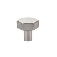 Emtek - 86457US15 - Mod Hex Knob, Cabinet, 1-1/8", US15