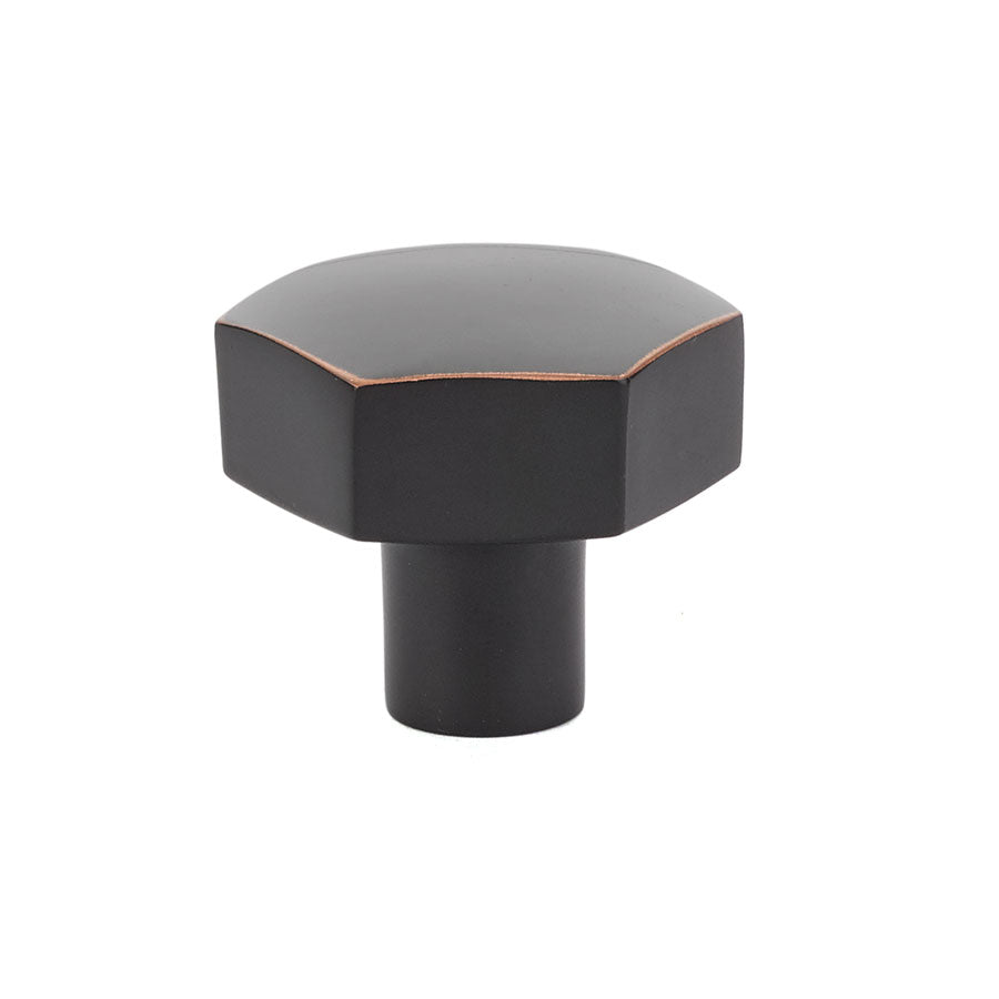 Emtek - 86458US10B - Mod Hex Knob, Cabinet, 1-1/2", US10B