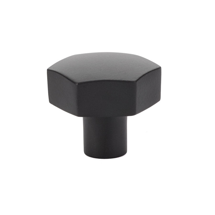 Emtek - 86458US19 - Mod Hex Knob, Cabinet, 1-1/2", US19