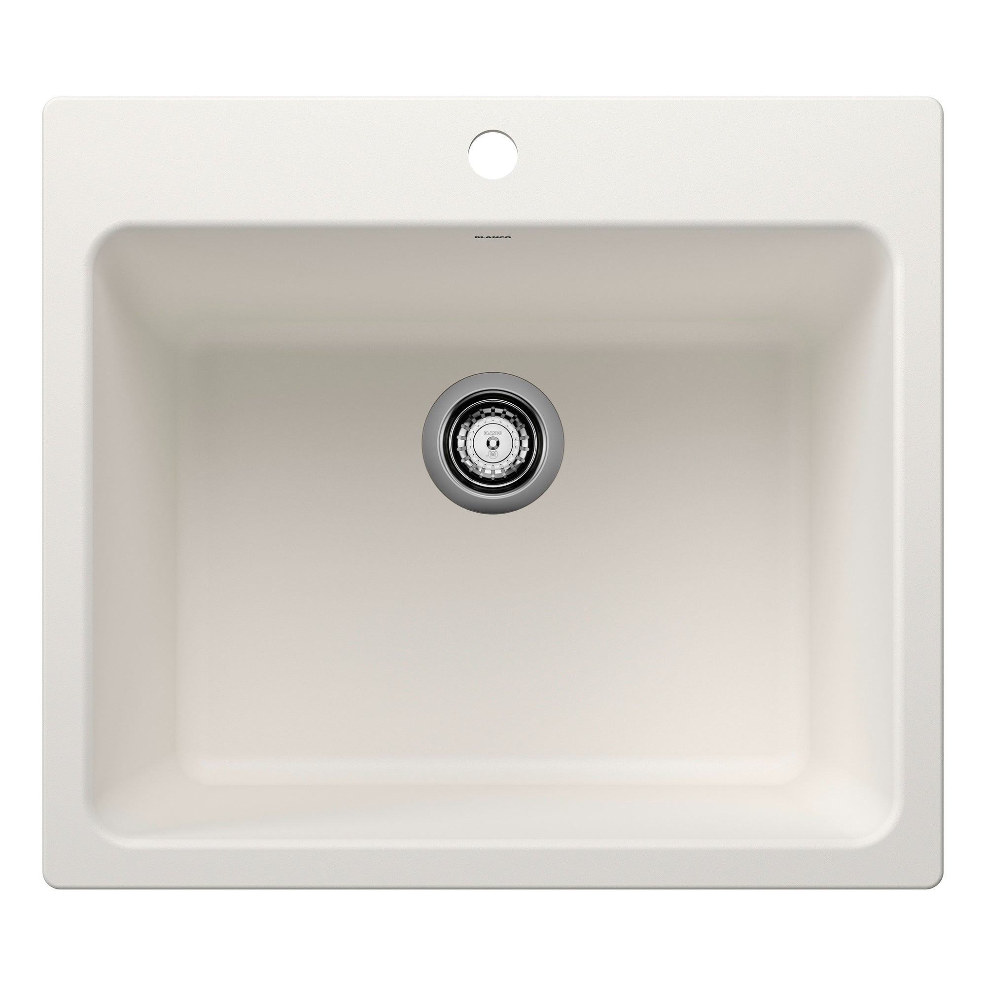 Blanco - 401927 - Liven SILGRANIT 25" Single Bowl Dual Mount Laundry Sink - White