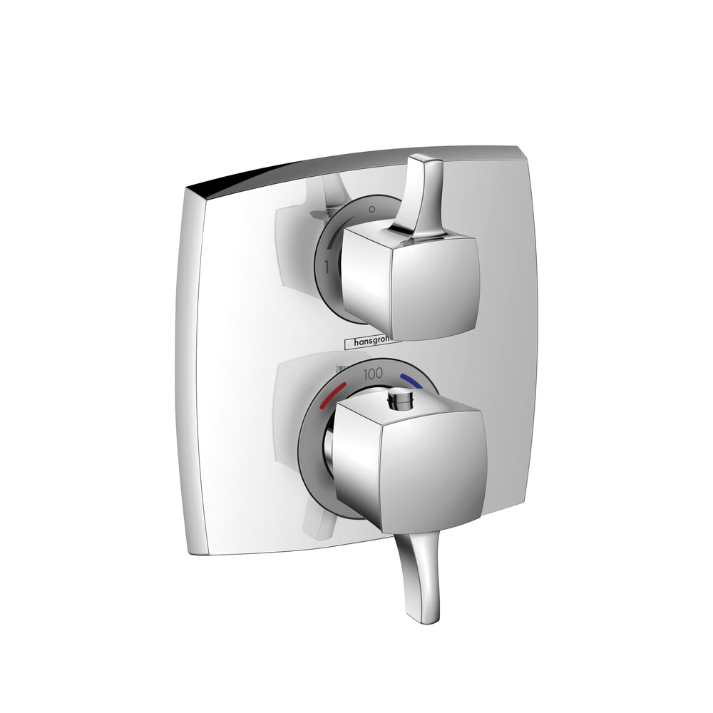 Thermostatic Trim with Volume Control, Square in Multiple Finishes