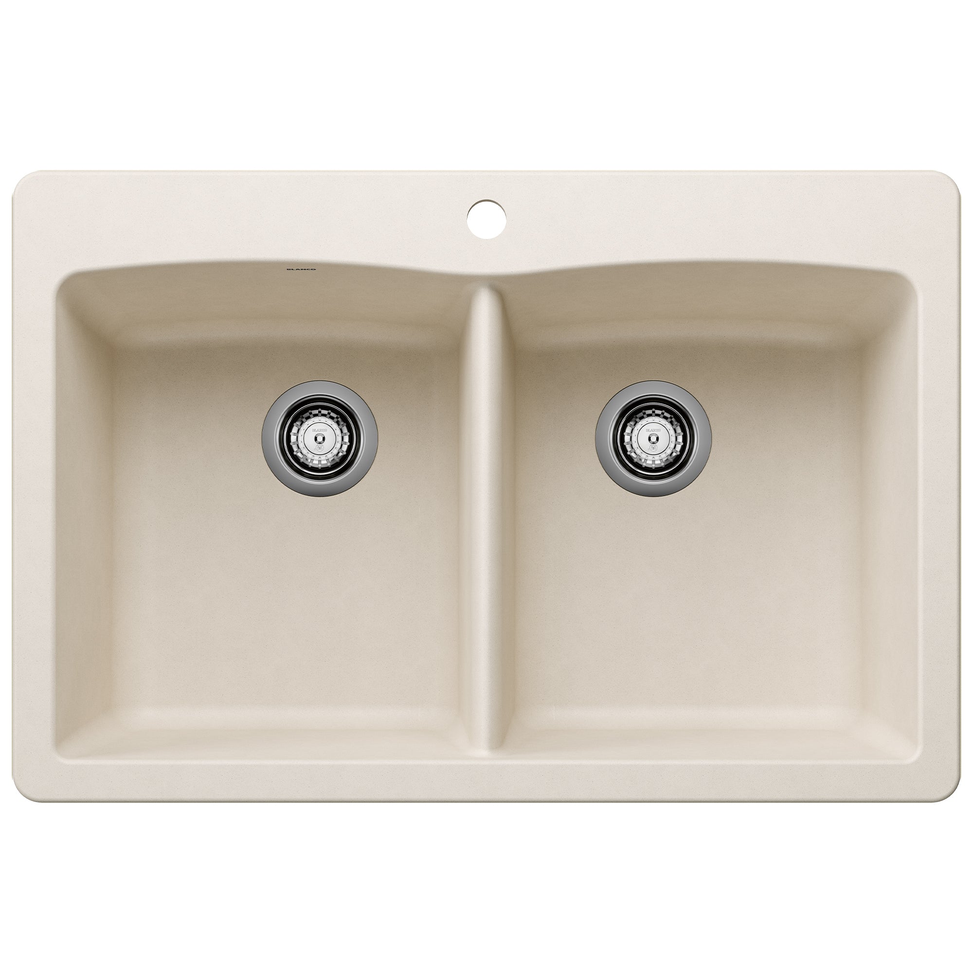 Blanco - 443067 - Diamond SILGRANIT 33" 50/50 Double Bowl Dual Mount Kitchen Sink - Soft White