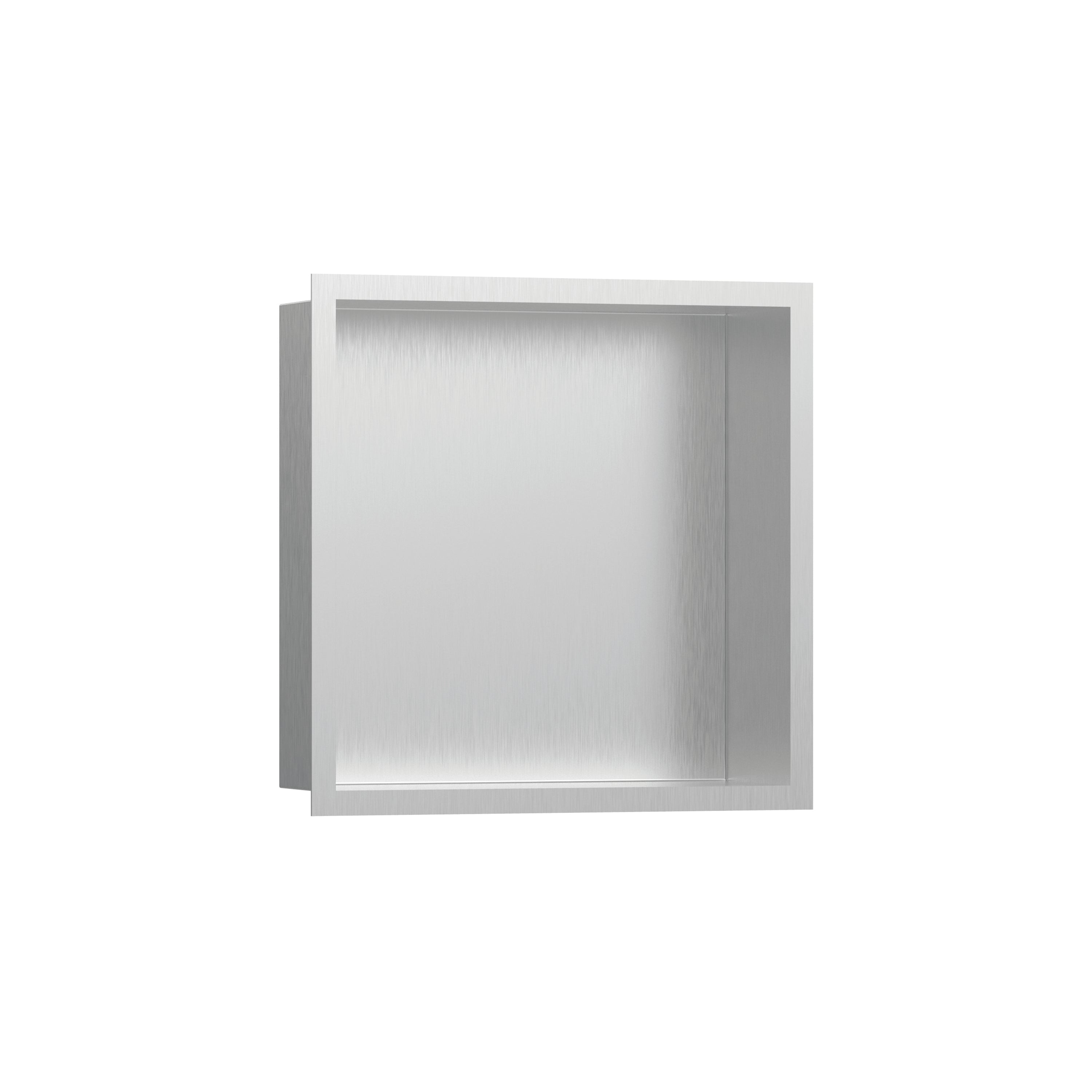 Wall Niche Brushed Stainless Steel with Design Frame 12"x 12"x 4"  in Multiple Finishes