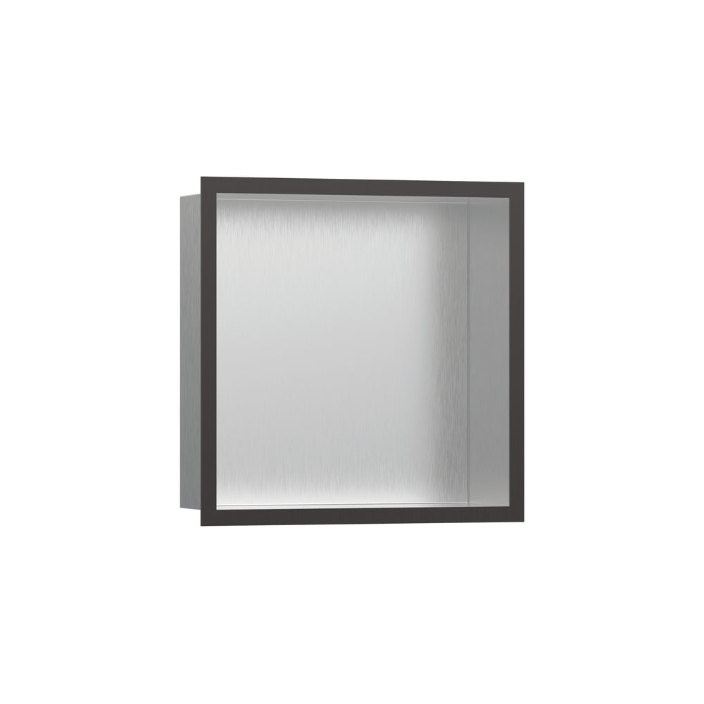 Wall Niche Brushed Stainless Steel with Design Frame 12"x 12"x 4"  in Multiple Finishes