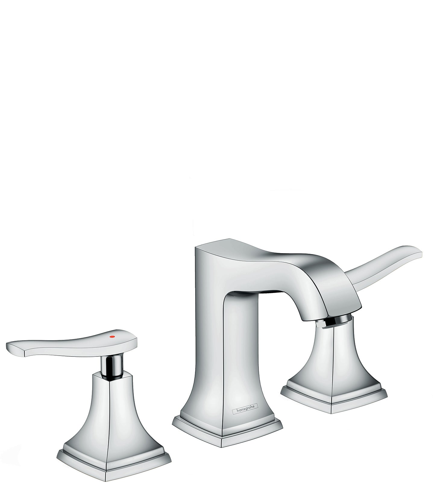 Widespread Faucet 110 with Lever Handles and Pop-Up Drain, 0.5 GPM in Multiple Finishes