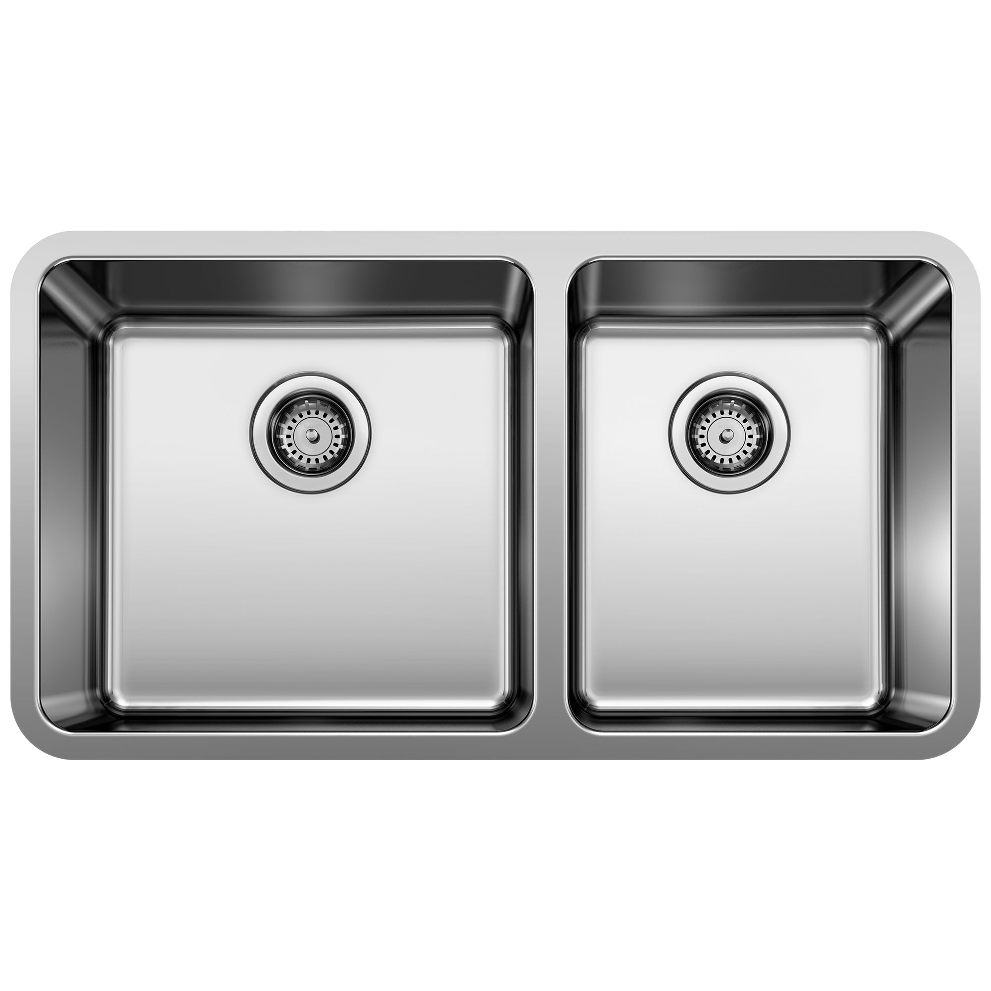 Blanco - 442769 - Formera 33" 60/40 Double Bowl Undermount Stainless Steel Kitchen Sink