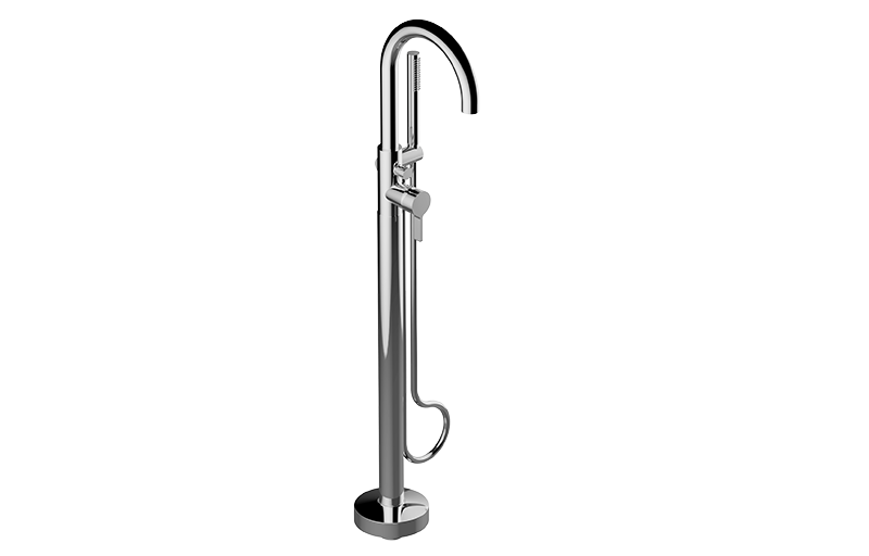 Terra Floor-Mounted Tub Filler - Rough and Trim  in Multiple Finishes Length:42" Width:21" Height:7"
