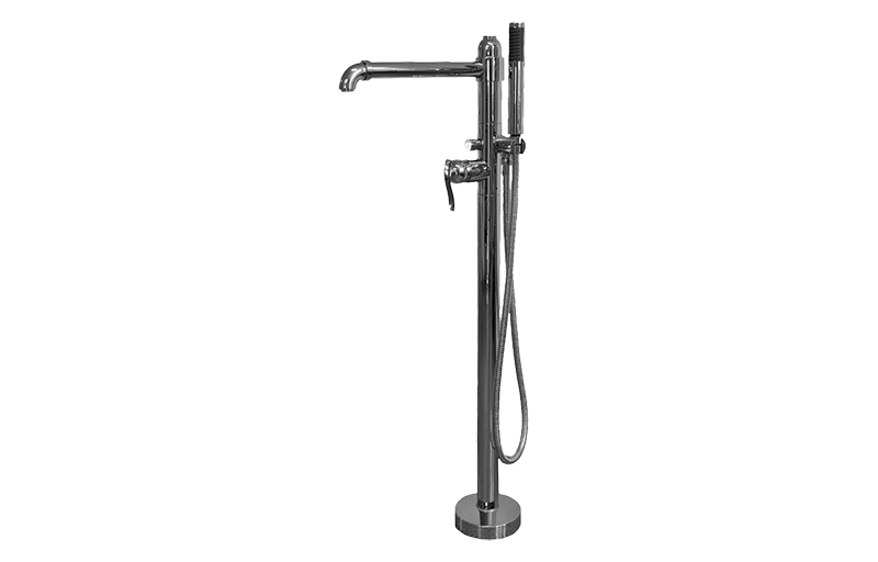 Graff - Bali Floor Mounted Exposed Tub Filler (Rough & Trim) - Architectural White - G-2154-LM20F-WT