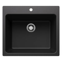 Blanco - 401920 - Liven SILGRANIT 25" Single Bowl Dual Mount Laundry Sink - Anthracite