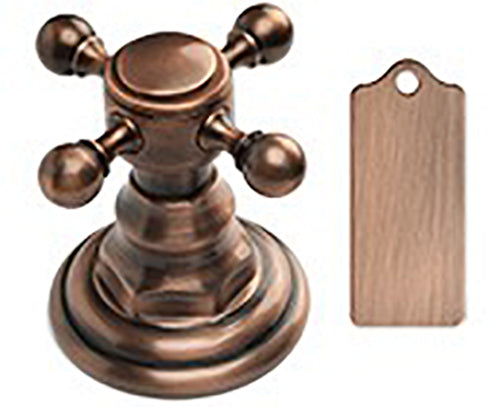 18" H20 Front Mount Shower Door Pull with Finials in Multiple Finishes