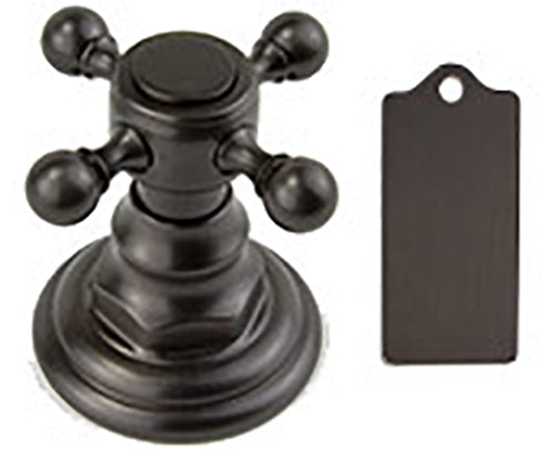 18" H20 Front Mount Shower Door Pull with Finials in Multiple Finishes