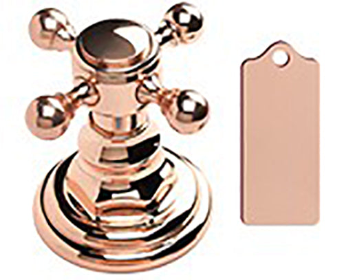 6" H20 Front Mount Shower Door Pull with Finials in Multiple Finishes