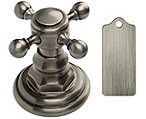 6" H20 Back to Back Shower Door Pull with Finials in Multiple Finishes