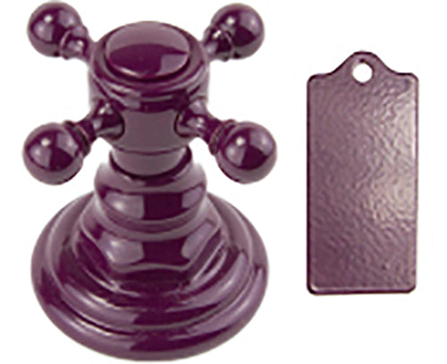 12" H21 Front Mount Shower Door Pull with Finials in Multiple Finishes