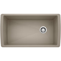 Blanco - 441765 - Diamond SILGRANIT 33" Super Single Undermount Kitchen Sink - Truffle