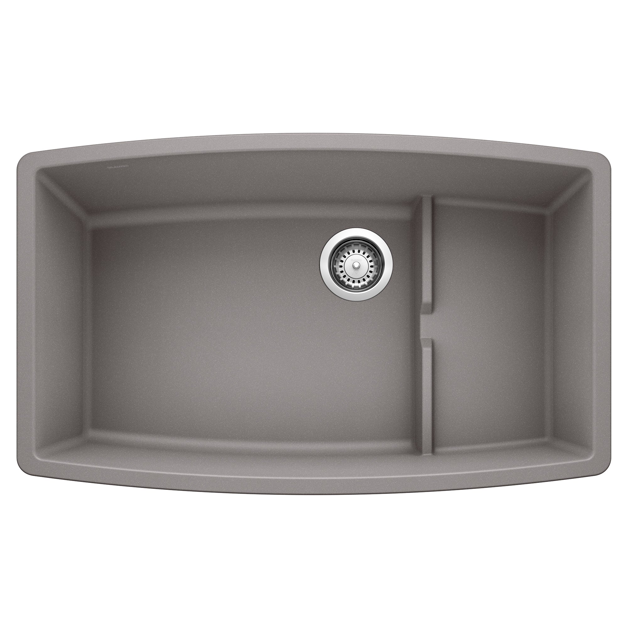 Blanco - 440067 - Performa Cascade SILGRANIT 32" Single Bowl Undermount Kitchen Sink with Colander - Metallic Gray