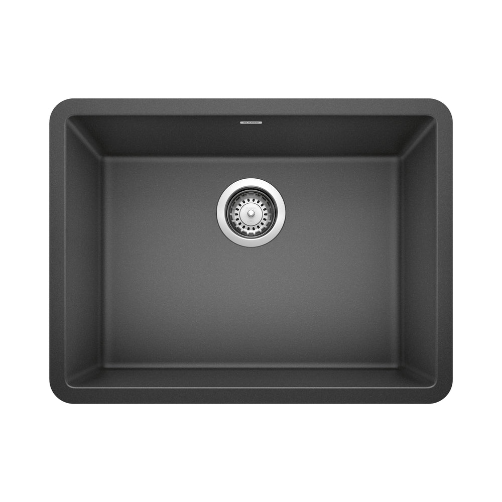 Blanco - 522258 - Precis SILGRANIT 24" Single Bowl Undermount Kitchen Sink - Anthracite