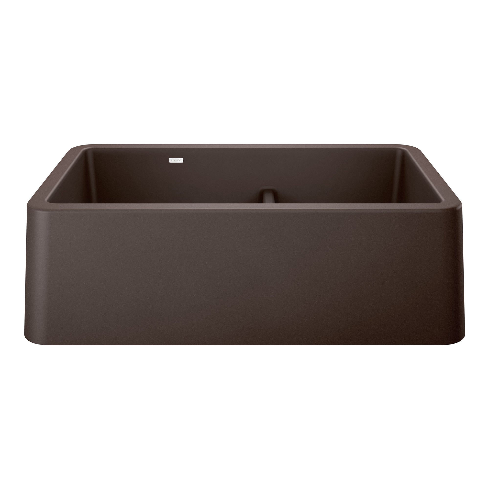 Blanco - 402323 - Ikon SILGRANIT 33" Double Bowl Apron-Front Farmhouse Sink with Low Divide - Café