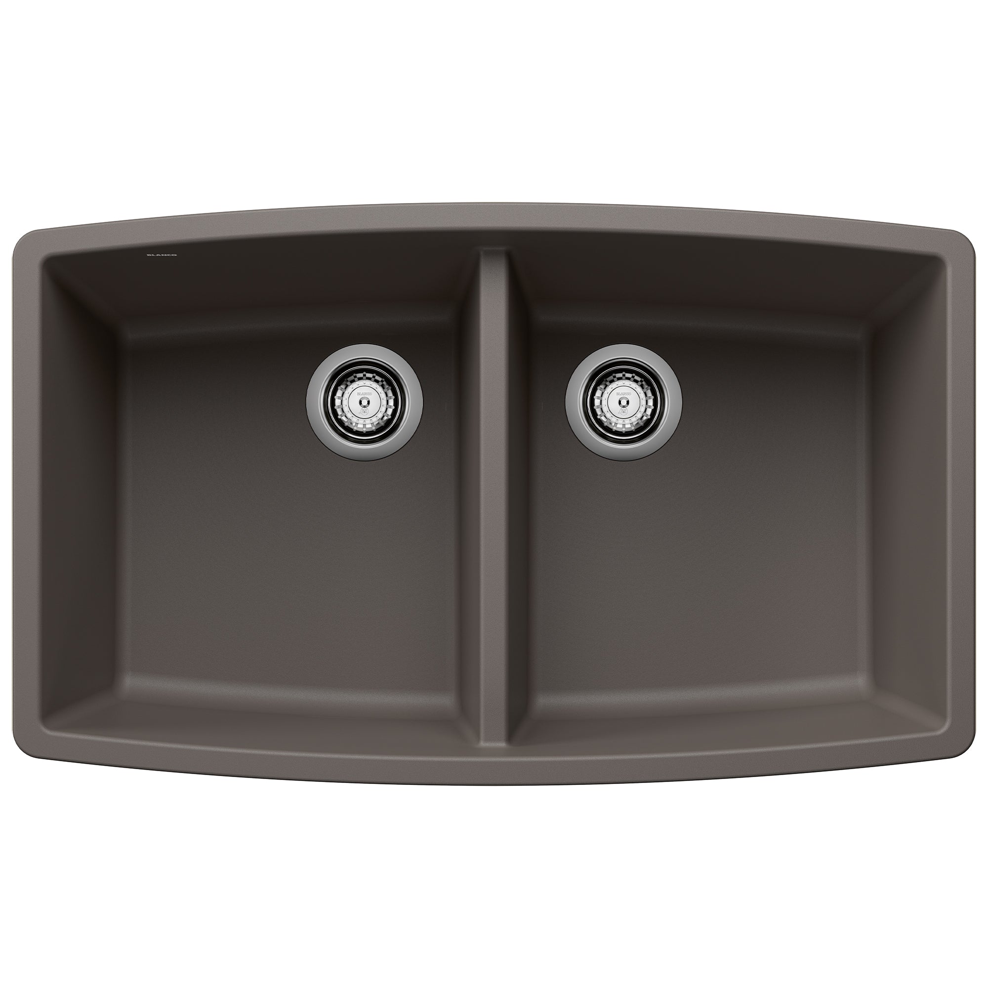 Blanco - 443123 - Performa SILGRANIT 33" 50/50 Double Bowl Undermount Kitchen Sink - Volcano Gray