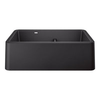 Blanco - 402322 - Ikon SILGRANIT 33" Double Bowl Apron-Front Farmhouse Sink with Low Divide - Anthracite