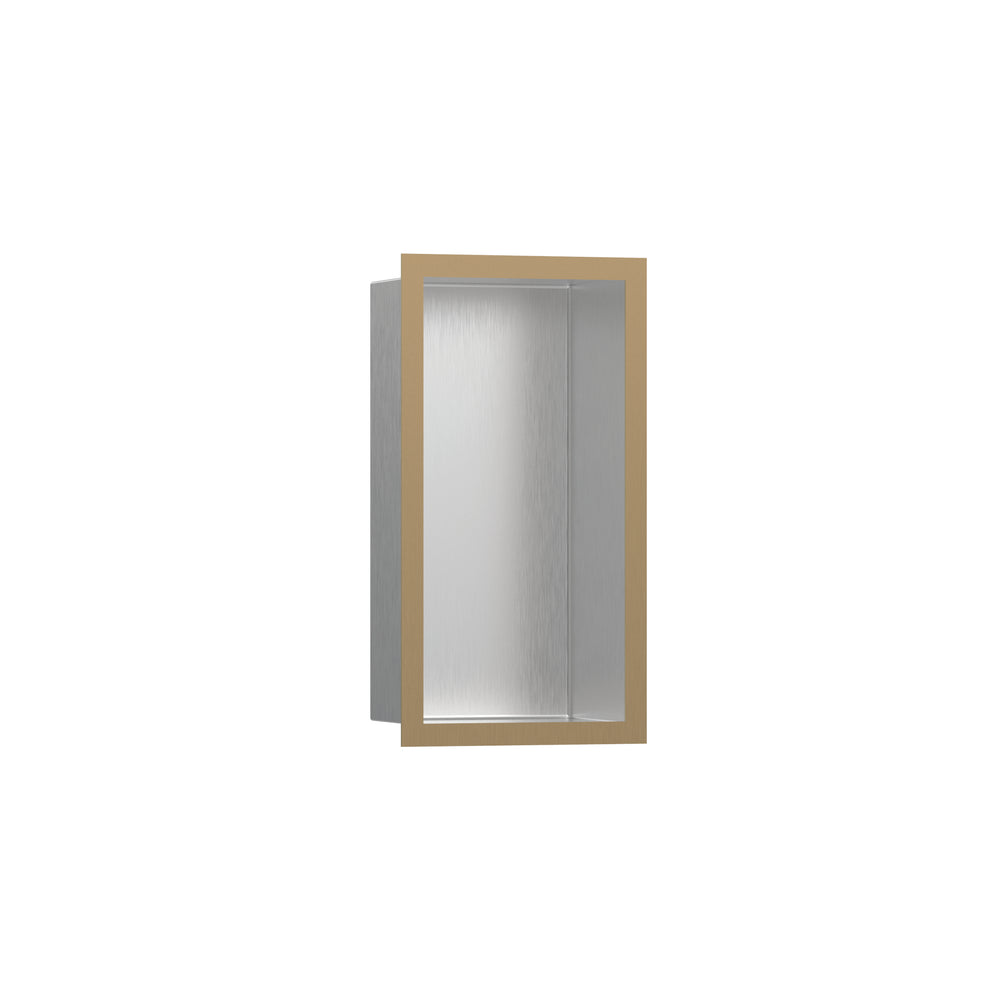 Wall Niche Brushed Stainless Steel with Design Frame 12"x 6"x 4"  in Multiple Finishes