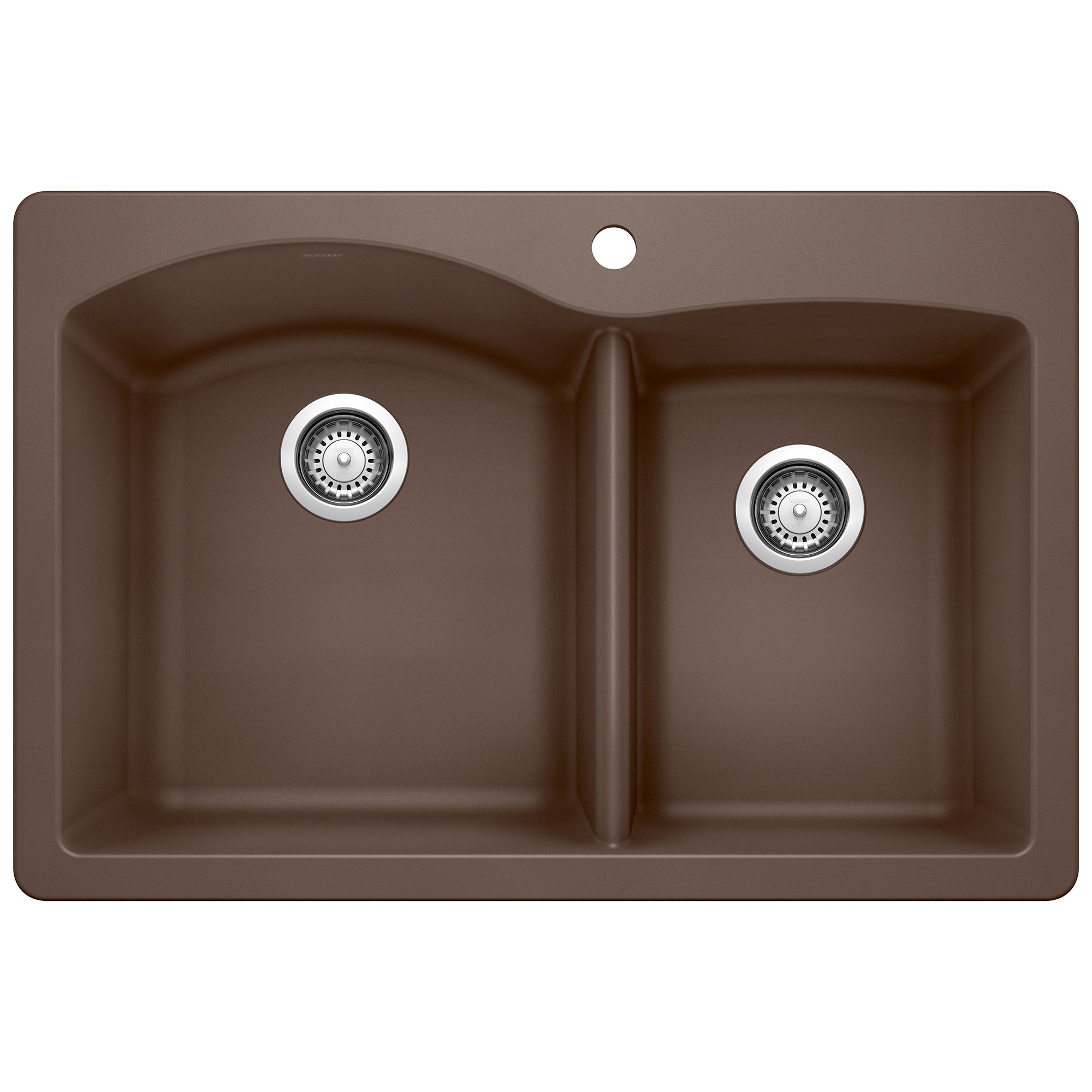 Blanco - 440213 - Diamond SILGRANIT 33" 60/40 Double Bowl Dual Mount Kitchen Sink - Café