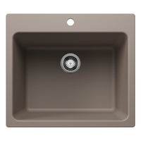 Blanco - 401926 - Liven SILGRANIT 25" Single Bowl Dual Mount Laundry Sink - Truffle