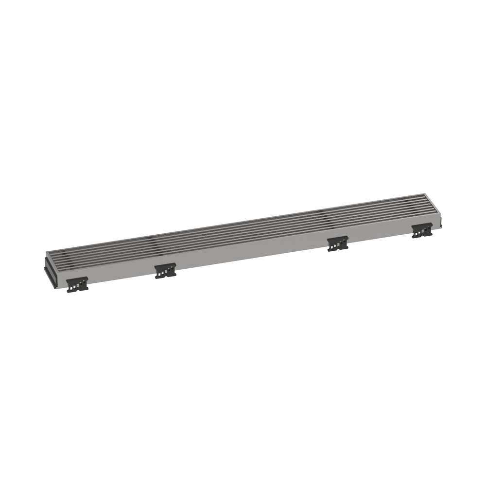 Trim Boardwalk for 23 5/8" Rough with Height Adjustable Frame in Brushed Stainless Steel Finish