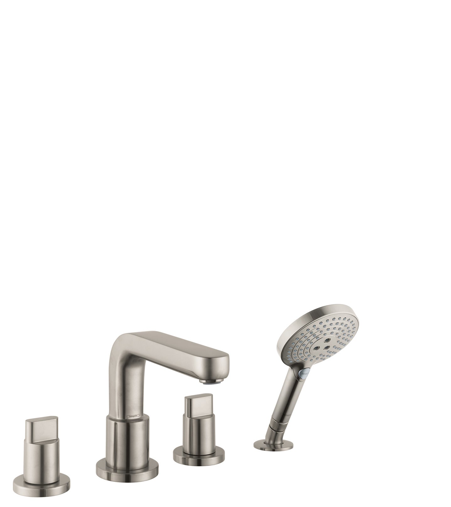 4-Hole Roman Tub Set Trim with Full Handles and 1.75 GPM Handshower in Multiple Finishes