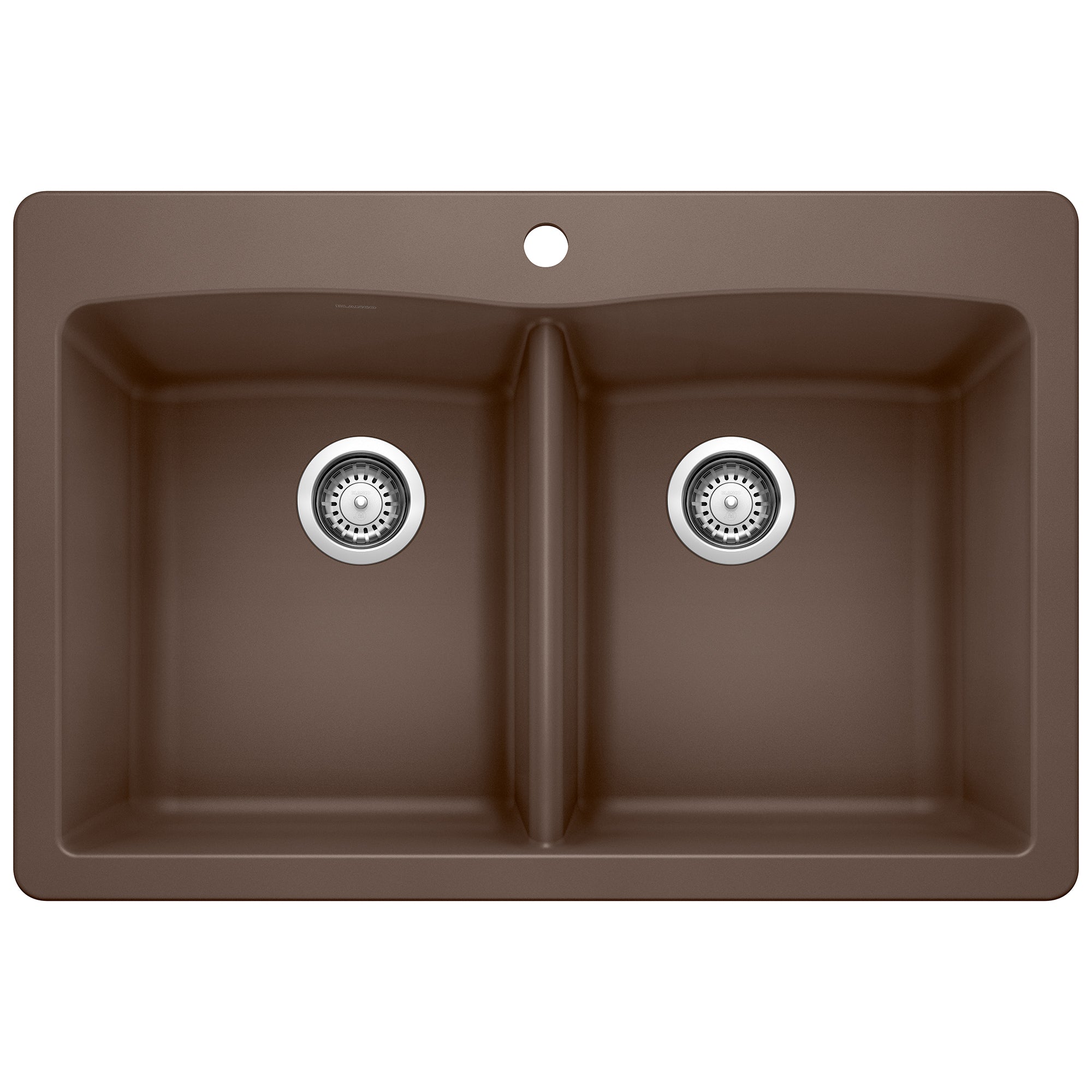 Blanco - 440218 - Diamond SILGRANIT 33" 50/50 Double Bowl Dual Mount Kitchen Sink - Café