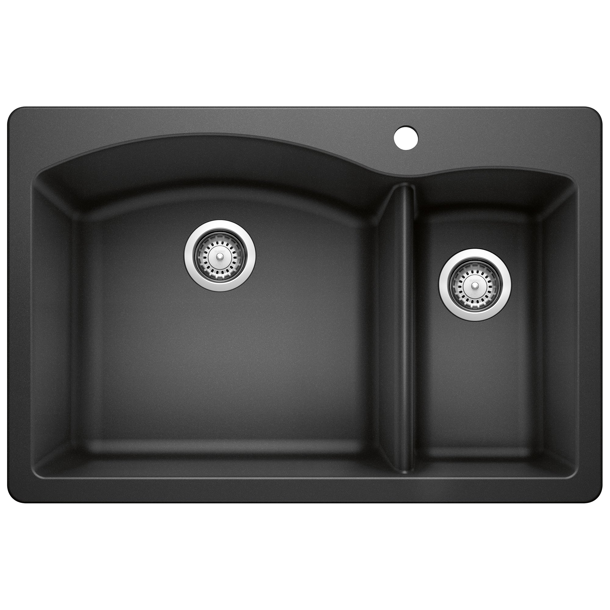 Blanco - 440199 - Diamond SILGRANIT 33" 70/30 Double Bowl Dual Mount Kitchen Sink - Anthracite