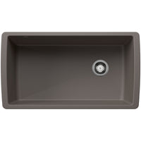 Blanco - 443108 - Diamond SILGRANIT 33" Super Single Undermount Kitchen Sink - Volcano Gray